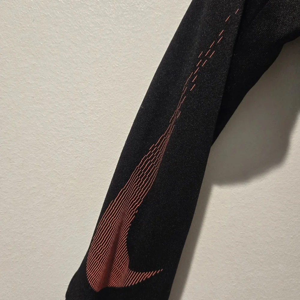 Nike 4T Jacket Black Orange 1/4 Zip Hooded‎ Jacket Dri-Fit Training